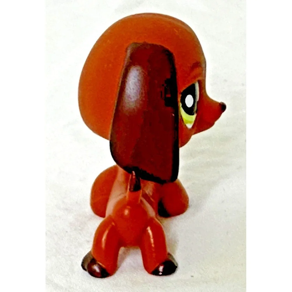 Littlest Pet Shop lps Dachshund Figure Dog #992 Green Eyes Weiner Dog